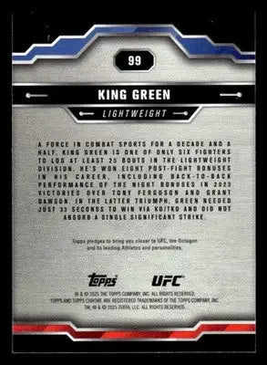 2025 Topps Chrome Sapphire Edition UFC #99 King Green