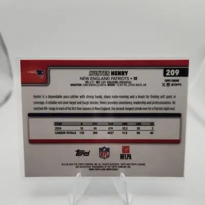 2025 Topps Chrome Sapphire Hunter Henry #209 Patriots - Football Card Single