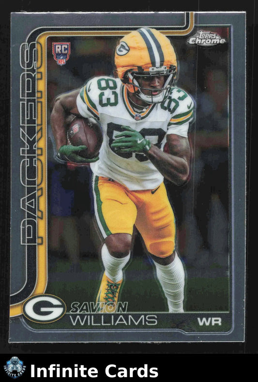 2025 Topps Chrome SAVION WILLIAMS #340 Green Bay Packers RC - Football Card Single