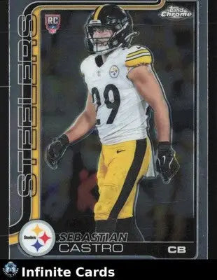 2025 Topps Chrome SEBASTIAN CASTRO #370 Chrome Pittsburgh Steelers RC