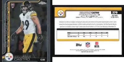 2025 Topps Chrome SEBASTIAN CASTRO #370 Chrome Pittsburgh Steelers RC - Football Card Single