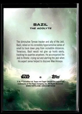 2025 Topps Chrome Star Wars Bazil #6 The Acolyte - Star Wars Card Single
