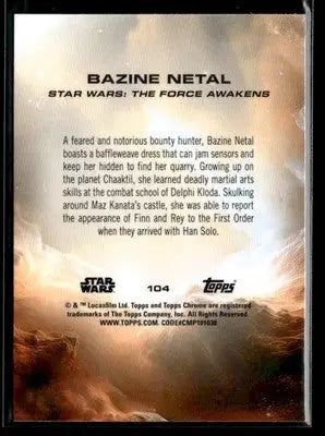 2025 Topps Chrome Star Wars Bazine Netal #104 RayWave Refractor - Star Wars Card Single