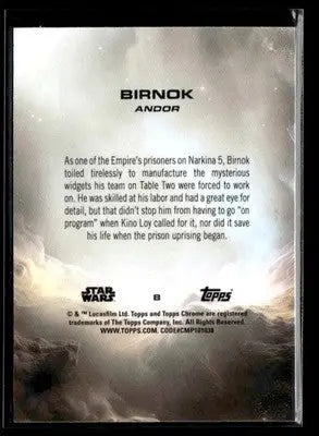 2025 Topps Chrome Star Wars Birnok #8 Andor - Star Wars Card Single