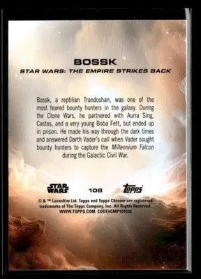2025 Topps Chrome Star Wars Bossk #108 The Empire Strikes Back