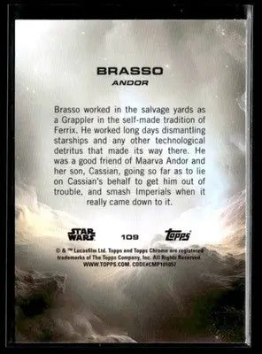 2025 Topps Chrome Star Wars Brasso #109 RayWave Refractor Andor - Star Wars Card Single