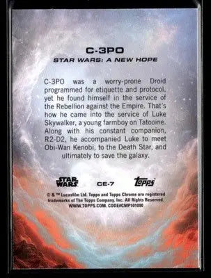 2025 Topps Chrome Star Wars C-3PO #CE-7 Costco Exclusive - Star Wars Card Single