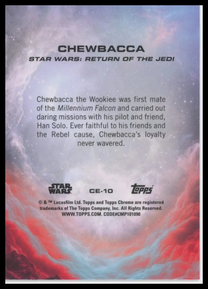 2025 Topps Chrome Star Wars Costco Chewbacca #CE-10 Return of the Jedi Card - Star Wars Card Single