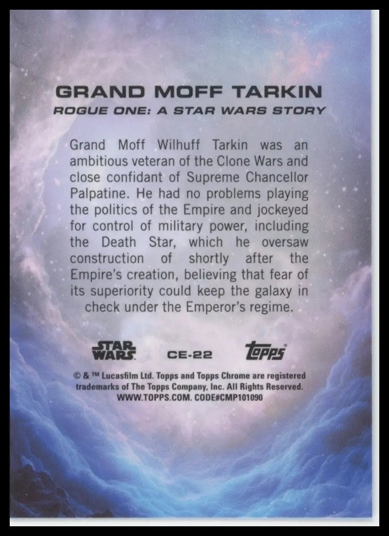 2025 Topps Chrome Star Wars Costco Grand Moff Tarkin #CE-2 Rogue One Card - Star Wars Card Single