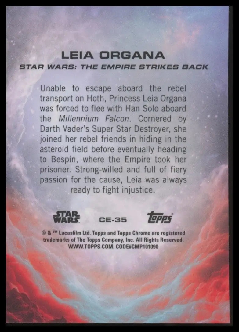 2025 Topps Chrome Star Wars Costco Leia Organa #CE-35 Empire Strikes Back - Star Wars Card Single