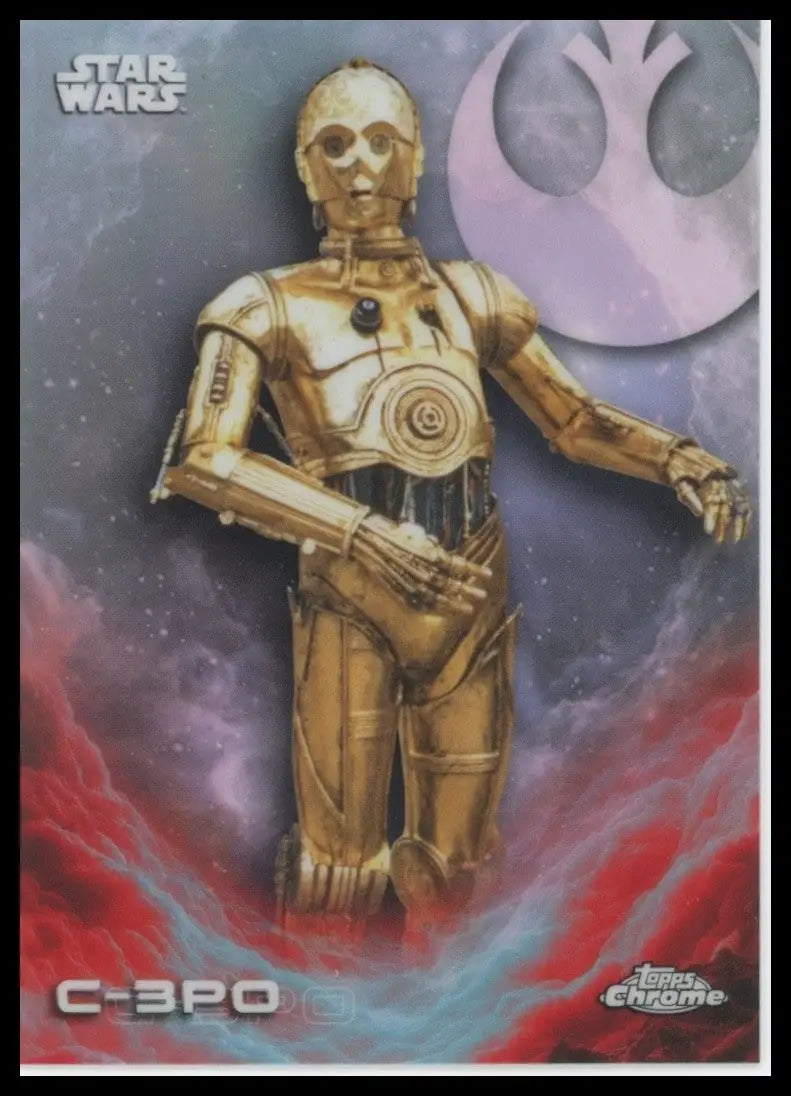 2025 Topps Chrome Star Wars Costco Refractor C3PO #CE-7 New Hope Trading Card - Star Wars Card Single