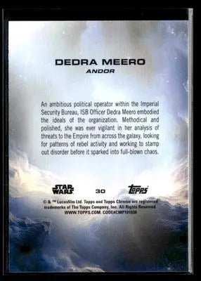 2025 Topps Chrome Star Wars Dedra Meero #30 Andor - Star Wars Card Single