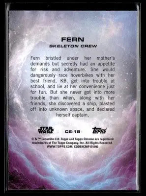 2025 Topps Chrome Star Wars Fern #CE-18 Costco Exclusive - Star Wars Card Single