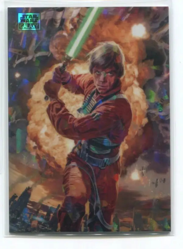 2025 Topps Chrome Star Wars Galaxy #2 Luke Skywalker Atomic Refractor /150 - Star Wars Card Single
