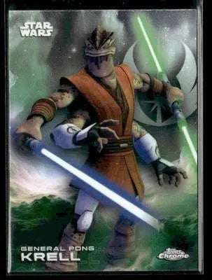 2025 Topps Chrome Star Wars General Pong Krell #119 The Clone Wars - Star Wars Card Single
