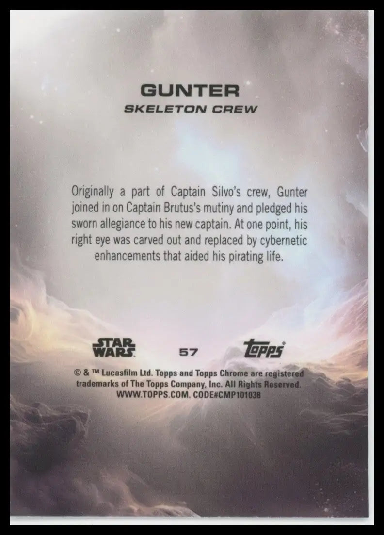 2025 Topps Chrome Star Wars Gunter Debut #57 Skelton Crew Trading Card - Star Wars Card Single