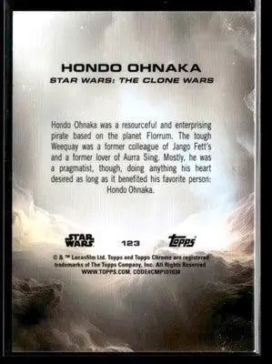 2025 Topps Chrome Star Wars Hondo Ohnaka #123 The Clone Wars - Star Wars Card Single