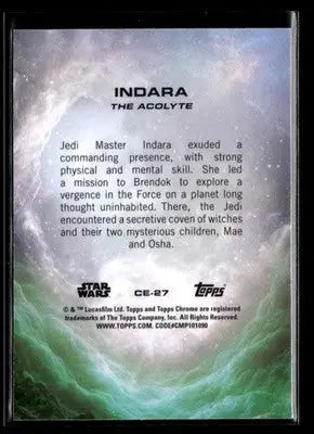 2025 Topps Chrome Star Wars Indara #CE-27 Costco Exclusive - Star Wars Card Single