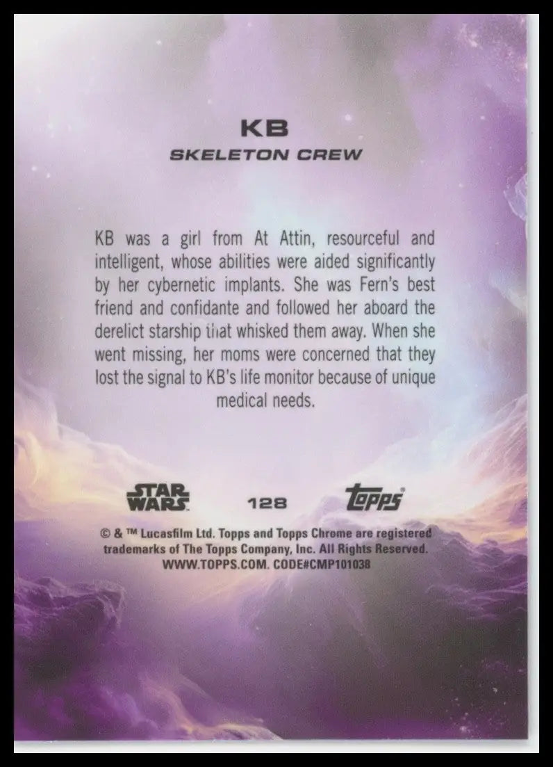 2025 Topps Chrome Star Wars KB Debut #128 Skeleton Crew Trading Card - Star Wars Card Single