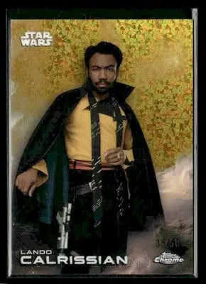2025 Topps Chrome Star Wars Lando Calrissian #78 Gold Mini-Diamonds #/50 Solo - Star Wars Card Single