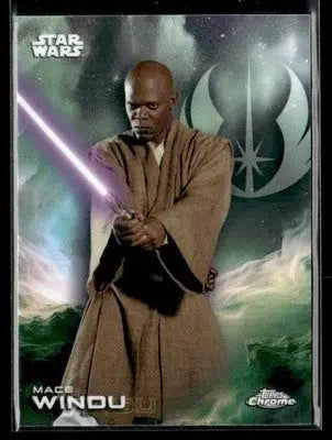 2025 Topps Chrome Star Wars Mace Windu #85 Attack of the Clones - Star Wars Card Single