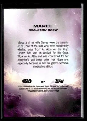 2025 Topps Chrome Star Wars Maree #87 Skeleton Crew - Star Wars Card Single
