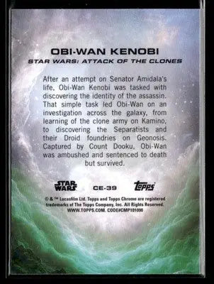 2025 Topps Chrome Star Wars Obi-Wan Kenobi #CE-39 Costco Exclusive - Star Wars Card Single