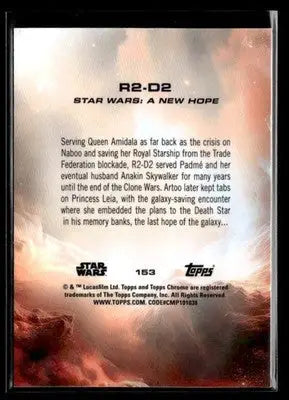 2025 Topps Chrome Star Wars R2-D2 #153 A New Hope - Star Wars Card Single