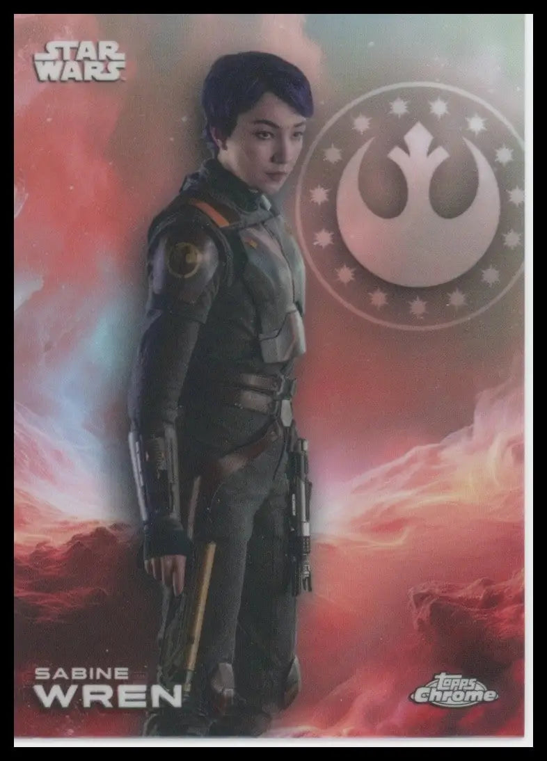 2025 Topps Chrome Star Wars Refractor Sabine Wren #160 Ahsoka Trading Card - Star Wars Card Single