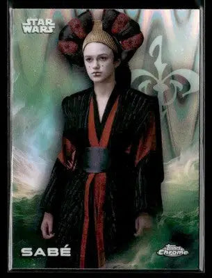 2025 Topps Chrome Star Wars Sabé #159 RayWave Refractor - Star Wars Card Single