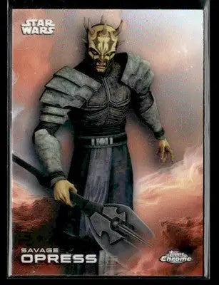2025 Topps Chrome Star Wars Savage Opress #162 Rainbow Refractor - Star Wars Card Single