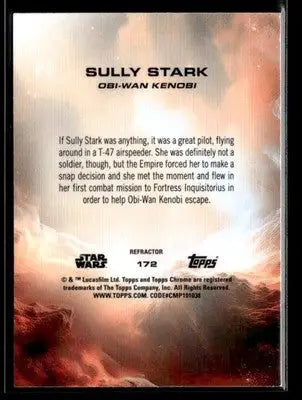 2025 Topps Chrome Star Wars Sully Stark #172 Rainbow Refractor Obi-Wan Kenobi - Star Wars Card Single
