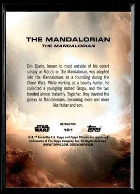 2025 Topps Chrome Star Wars The Mandalorian #181 The Mandalorian - Star Wars Card Single