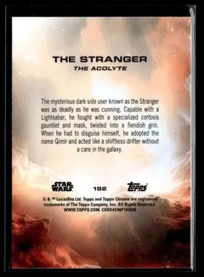 2025 Topps Chrome Star Wars The Stranger #182 The Acolyte - Star Wars Card Single
