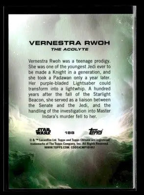 2025 Topps Chrome Star Wars Vernestra Rwoh #188 The Acolyte - Star Wars Card Single