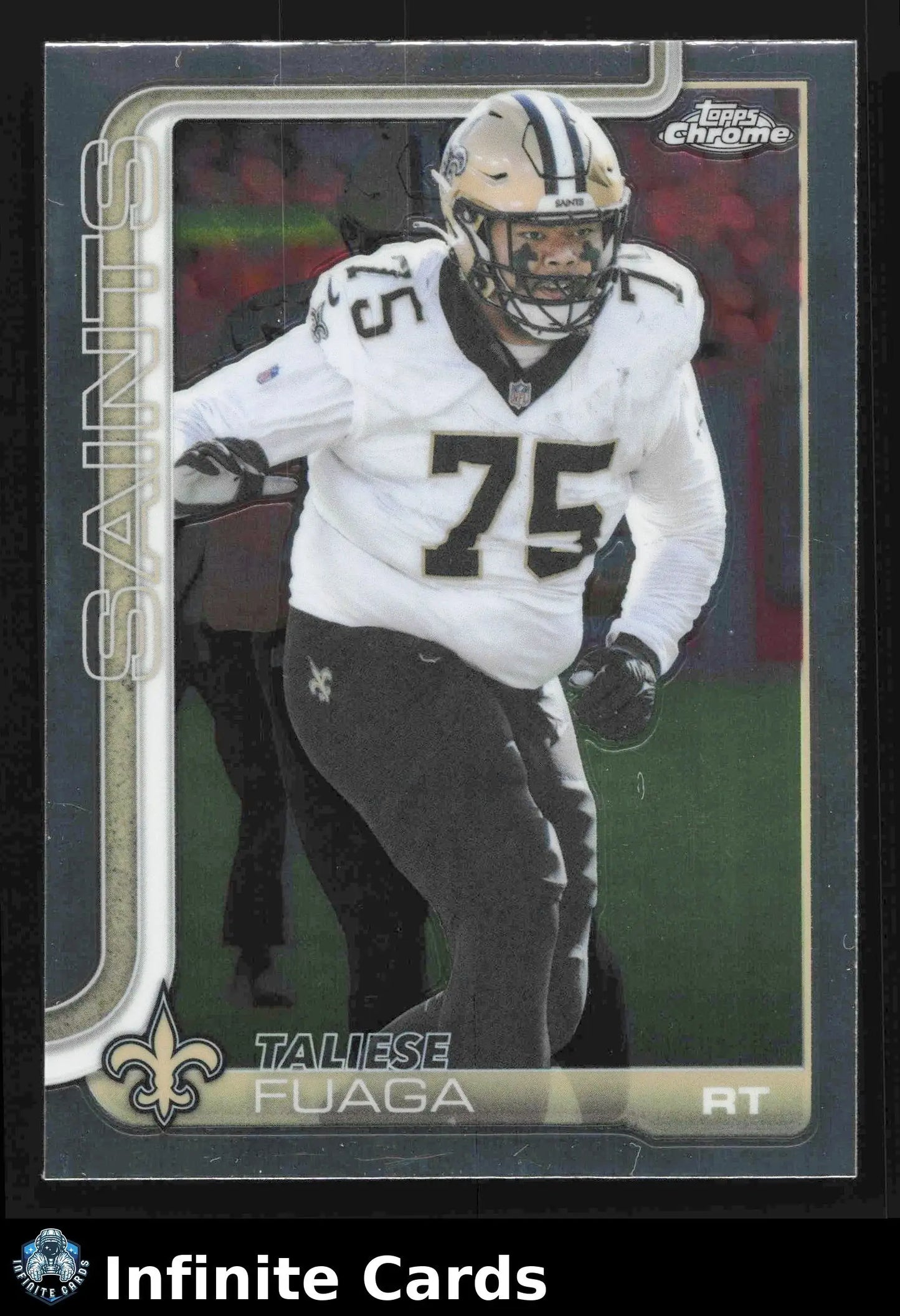 2025 Topps Chrome TALIESE FUAGA #219 Chrome New Orleans Saints RC - Football Card Single