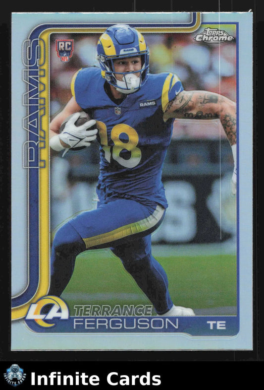 2025 Topps Chrome TERRANCE FERGUSON #335 Refractor Los Angeles Rams RC - Basketball Card Single