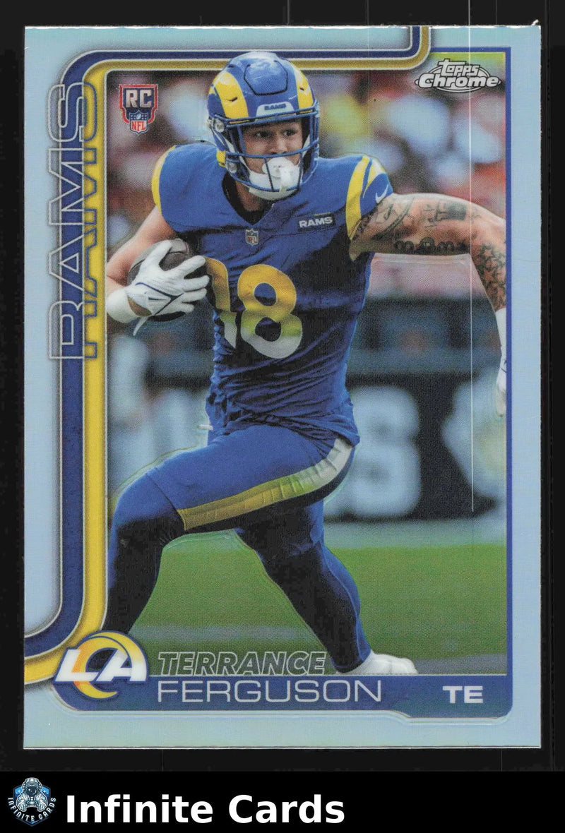 2025 Topps Chrome TERRANCE FERGUSON #335 Refractor Los Angeles Rams RC - Basketball Card Single