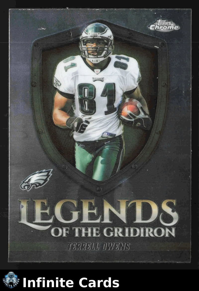 2025 Topps Chrome TERRELL OWENS #LOG-20 Legends of the Gridiron Eagles HOF - Football Card Single