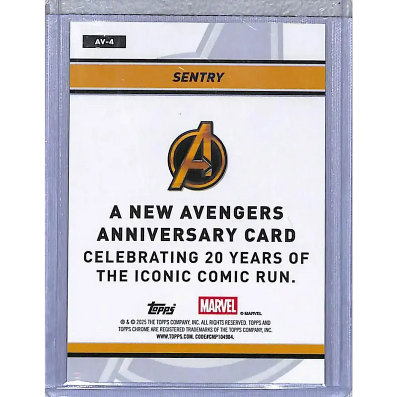 2025 Topps Chrome The New Avengers Anniversary #AV-4 Sentry NM-MT - Marvel Card Single