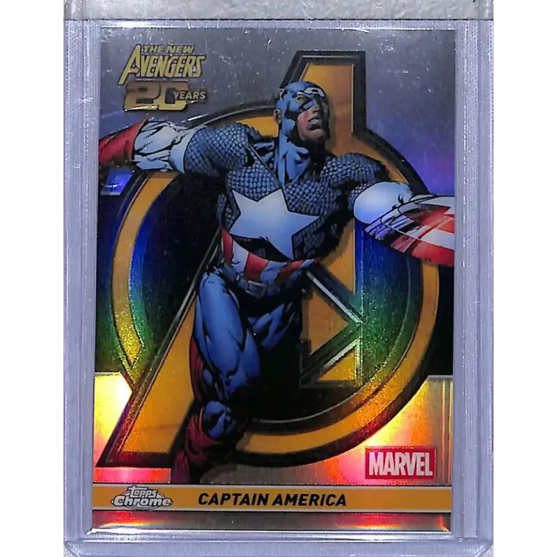 2025 Topps Chrome The New Avengers Anniversary #AV-6 Captain America NM-MT - Marvel Card Single