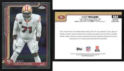 2025 Topps Chrome TRENT WILLIAMS #265 San Francisco 49ers - Football Card Single