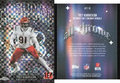 2025 Topps Chrome TREY HENDRICKSON #ACT-16 All-Chrome Cincinnati Bengals - Football Card Single