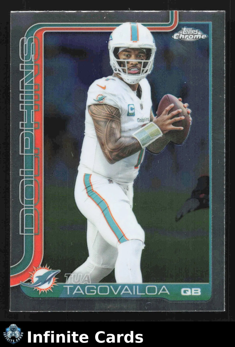 2025 Topps Chrome TUA TAGOVAILOA #187 Miami Dolphins - Football Card Single