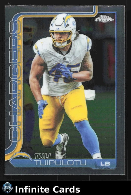 2025 Topps Chrome TULI TUIPULOTU #163 Los Angeles Chargers - Football Card Single