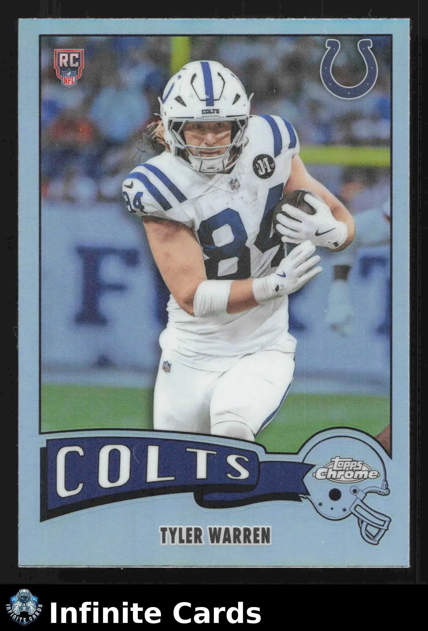 2025 Topps Chrome TYLER WARREN #1975-15 1975 (50th Anniversary) Refractor Colts - Football Card Single