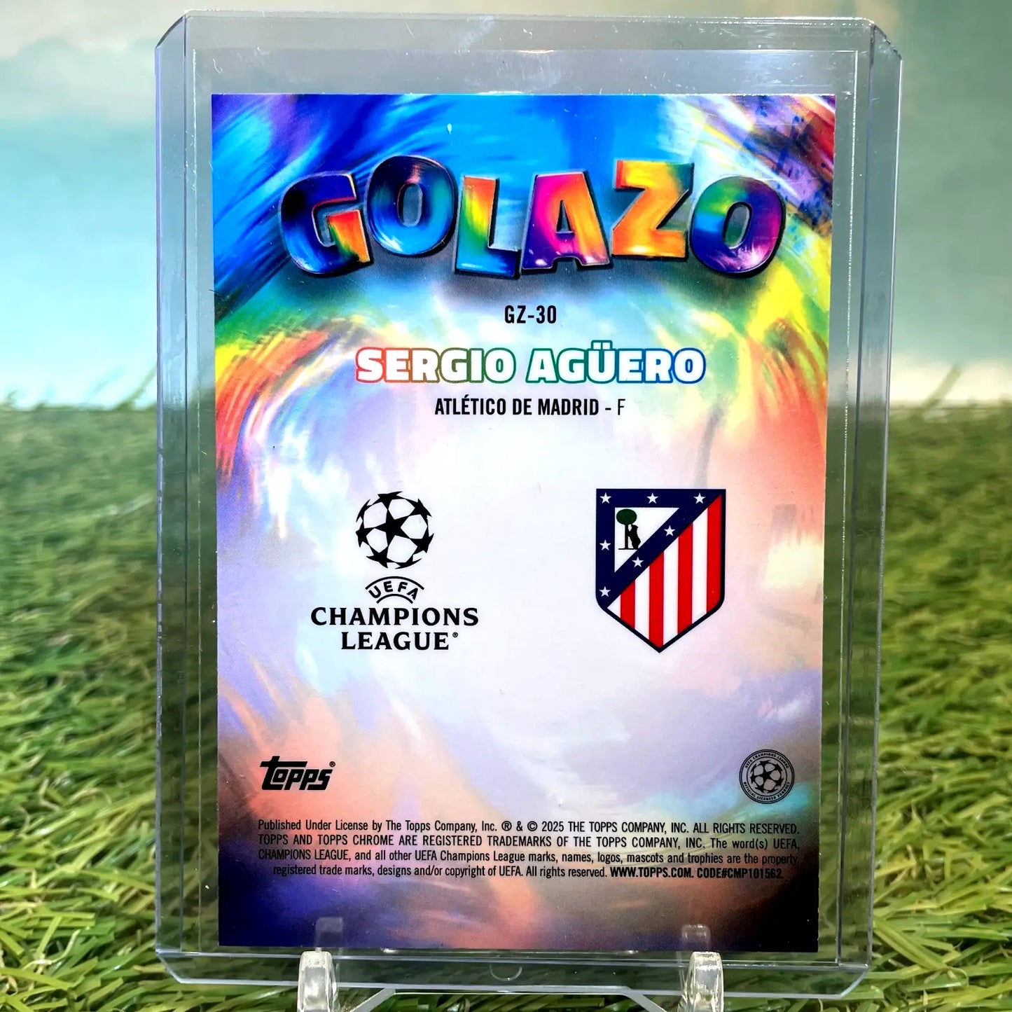 2025 Topps Chrome UEFA #GZ-30 Sergio Aguero Golazo - Soccer Card Single
