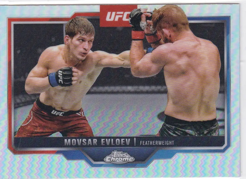 2025 Topps Chrome UFC #10 Movsar Evloev Refractor - UFC/MMA Card Single