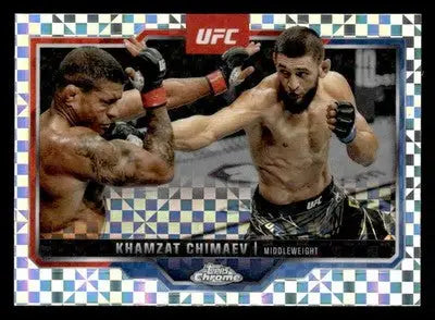 2025 Topps Chrome UFC #102 Khamzat Chimaev X-Fractor - UFC/MMA Card Single