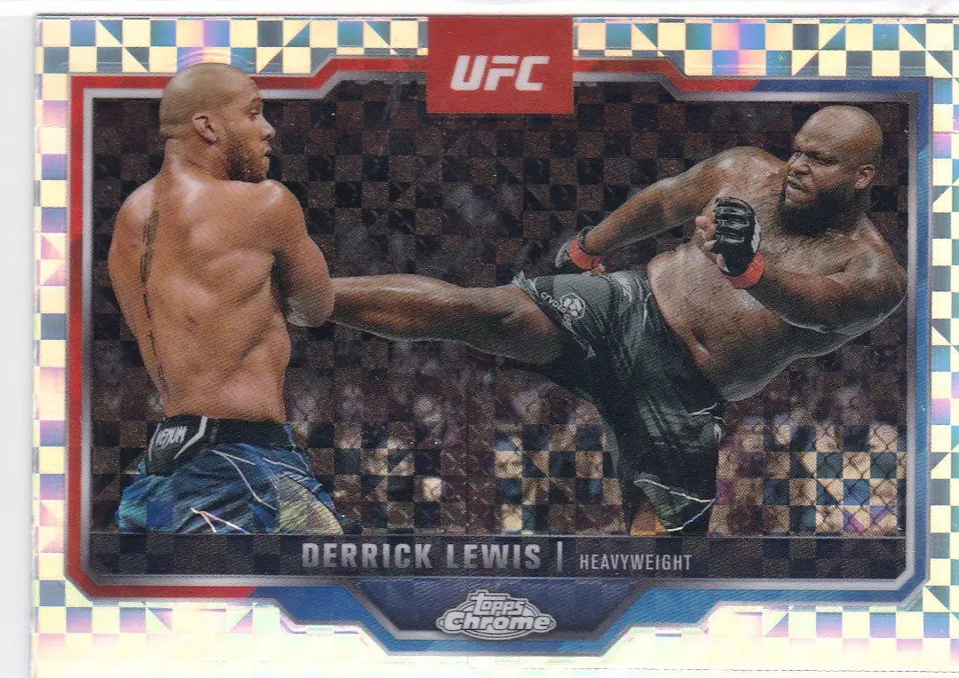2025 Topps Chrome UFC # 104 Derrick Lewis X-Fractor - UFC/MMA Card Single